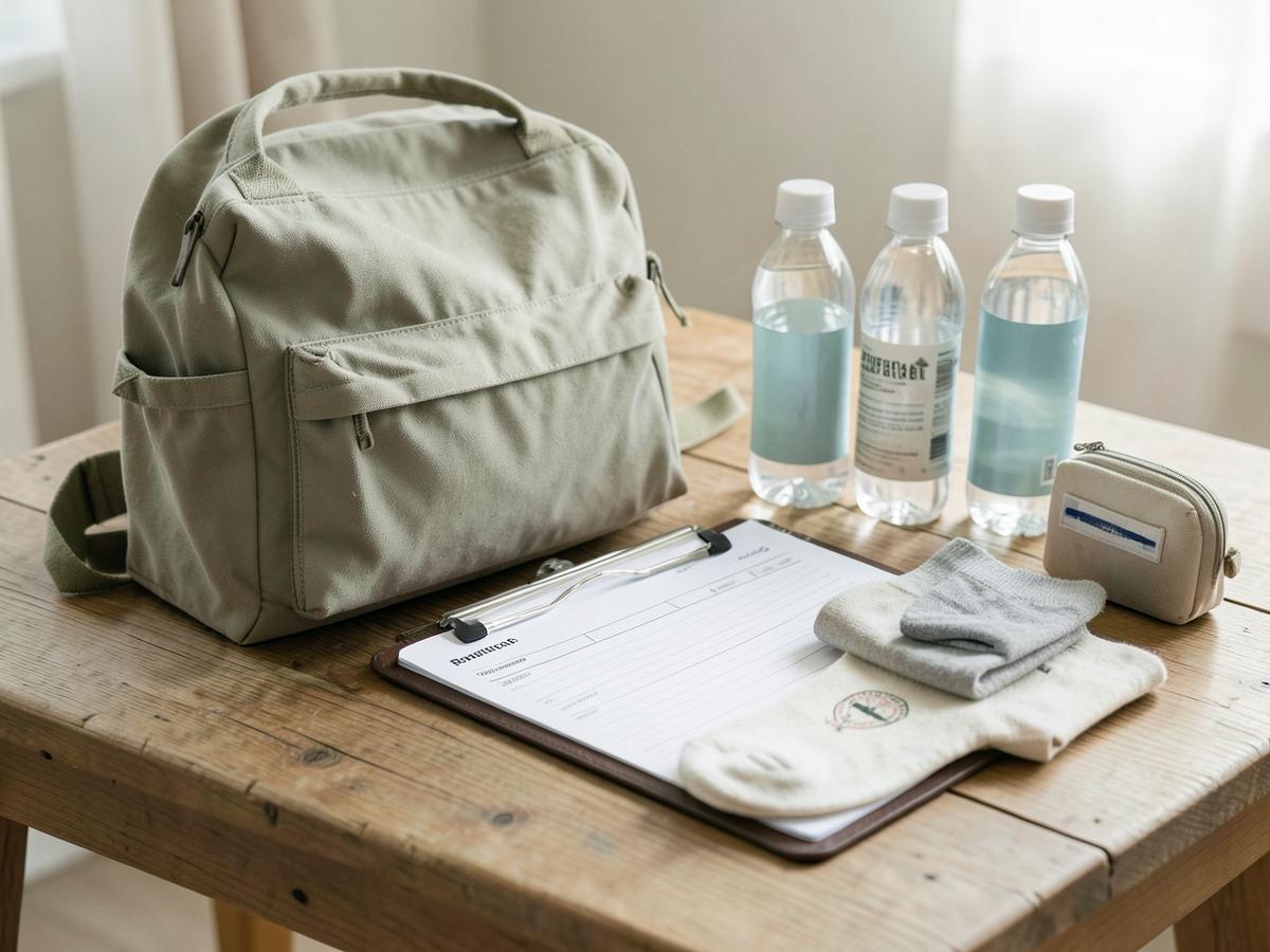 Outreach supplies prepared for community-based field work.